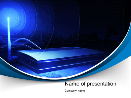 Modèle PowerPoint de sans fil, Gratuit Modele PowerPoint, 10389, Sciences / Technologie — PoweredTemplate.com