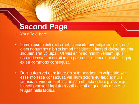 Orange Tunnel PowerPoint Template, Slide 2, 10400, Abstract/Textures — PoweredTemplate.com