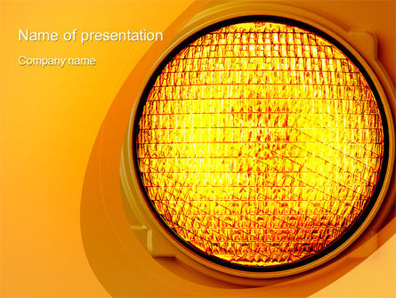 Warning Traffic PowerPoint Template, PowerPoint Template, 10406, Consulting — PoweredTemplate.com