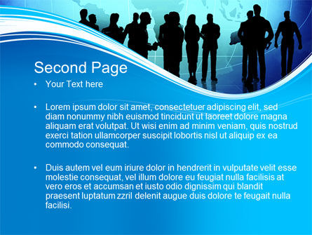 Modèle PowerPoint de silhouettes d'affaires, Diapositive 2, 10414, Business — PoweredTemplate.com