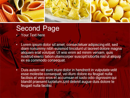 Pasta Recipes PowerPoint Template, Slide 2, 10426, Food & Beverage — PoweredTemplate.com