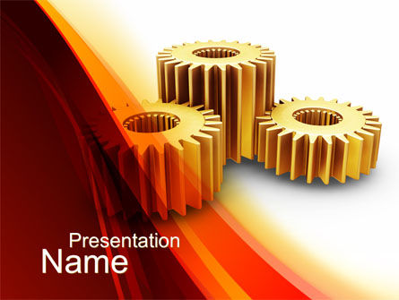 Tandwielen PowerPoint Template, PowerPoint-sjabloon, 10440, Voorzieningen/Industrieel — PoweredTemplate.com