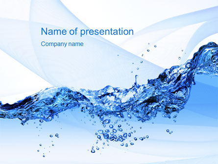 Crystal Water PowerPoint Template, 10453, Nature & Environment — PoweredTemplate.com