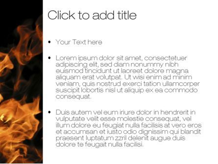 Flame Spurts PowerPoint Template, Slide 3, 10467, Nature & Environment — PoweredTemplate.com