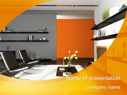 Modelo do PowerPoint - home design de interiores, Grátis Modelo do PowerPoint, 10472, Carreiras/Indústria — PoweredTemplate.com