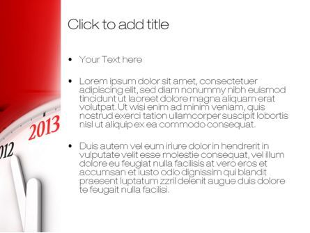 Modello PowerPoint - 2013 nuovo orologio anno, Slide 3, 10488, Concetti del Lavoro — PoweredTemplate.com