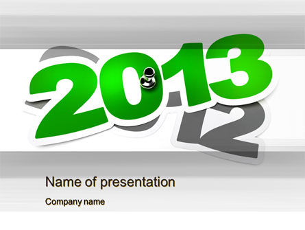 Modelo do PowerPoint - mudança de ano, Grátis Modelo do PowerPoint, 10500, Feriados/Ocasiões Especiais — PoweredTemplate.com