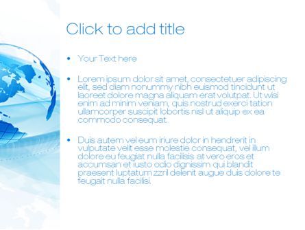 Blue Waves Globe PowerPoint Template, Slide 3, 10503, Global — PoweredTemplate.com