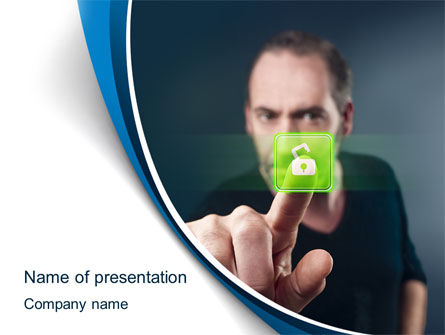 Touch to Unlock PowerPoint Template, Free PowerPoint Template, 10533, Business Concepts — PoweredTemplate.com