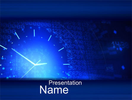 Tijd Concept In Digitale PowerPoint Template, PowerPoint-sjabloon, 10537, Abstract/Textuur — PoweredTemplate.com