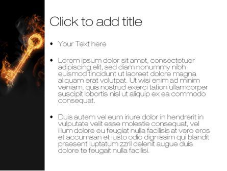 Plantilla de PowerPoint - llave de fuego, Diapositiva 3, 10539, Conceptos de negocio — PoweredTemplate.com