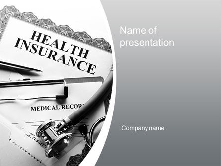 Health Care Insurance PowerPoint Template, Free PowerPoint Template, 10542, Financial/Accounting — PoweredTemplate.com