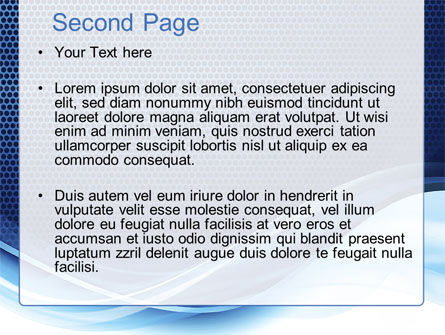 Modèle PowerPoint de grille et vague, Diapositive 2, 10552, Abstrait / Textures — PoweredTemplate.com