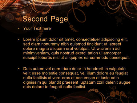 Feuerblumen PowerPoint Vorlage, Folie 2, 10568, Abstrakt/Texturen — PoweredTemplate.com