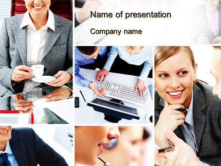 Templat PowerPoint Bekerja Untuk Perusahaan, Templat PowerPoint, 10594, Manusia — PoweredTemplate.com