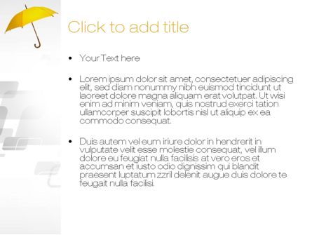 Plantilla de PowerPoint - paraguas amarillo, Diapositiva 3, 10602, Conceptos de negocio — PoweredTemplate.com
