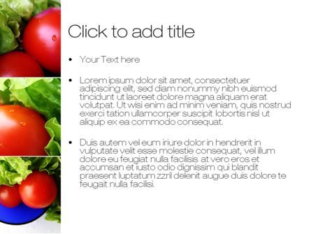 Lettuce and Tomato PowerPoint Template, Slide 3, 10606, Food & Beverage — PoweredTemplate.com