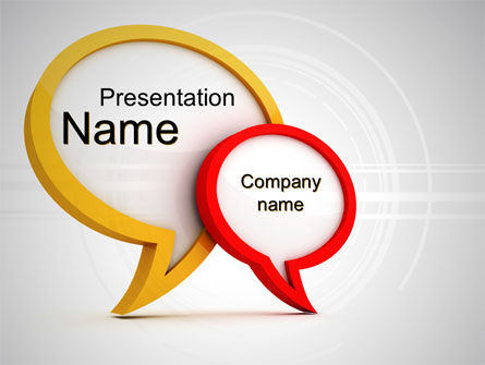 Plantilla de PowerPoint - burbujas de diálogo, Plantilla de PowerPoint, 10611, Profesiones/ Industria — PoweredTemplate.com