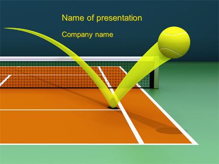 Tennis Ball Trajectory PowerPoint Template, 10616, Technology and Science — PoweredTemplate.com
