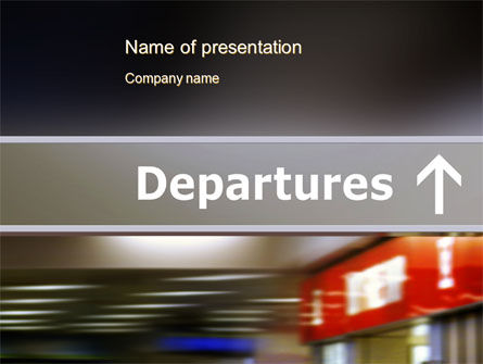 Departures PowerPoint Template, 10619, Cars and Transportation — PoweredTemplate.com