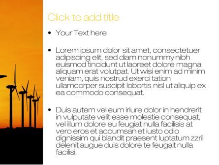 Modèle PowerPoint de génératrices éoliennes, Diapositive 3, 10643, Sciences / Technologie — PoweredTemplate.com