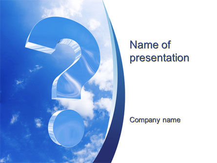 Question in Sky PowerPoint Template, Free PowerPoint Template, 10657, Consulting — PoweredTemplate.com