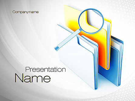 Documenten Zoeken PowerPoint Template, PowerPoint-sjabloon, 10669, Carrière/Industrie — PoweredTemplate.com