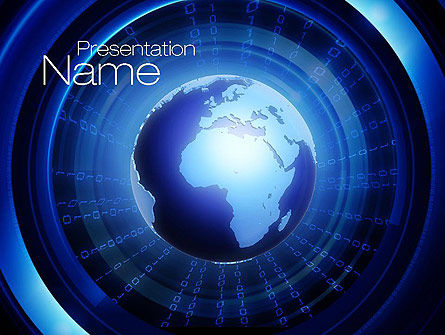 Digital Stratosfeer PowerPoint Template, Gratis PowerPoint-sjabloon, 10685, Technologie en Wetenschap — PoweredTemplate.com
