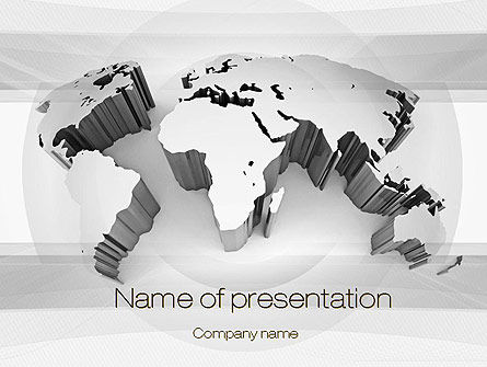 Templat PowerPoint Peta Dunia 3d, Gratis Templat PowerPoint, 10707, Global — PoweredTemplate.com