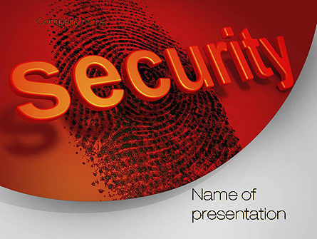 Fingerprint Security PowerPoint Template, PowerPoint Template, 10772, Technology and Science — PoweredTemplate.com