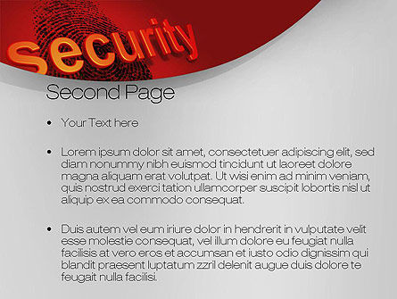 Fingerprint Security PowerPoint Template, Slide 2, 10772, Technology and Science — PoweredTemplate.com