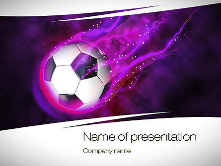 Templat PowerPoint Bola Sepak Bola Berwarna Ungu, Gratis Templat PowerPoint, 10783, Olahraga — PoweredTemplate.com