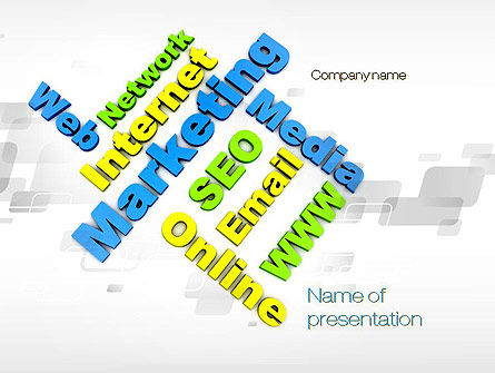Modelo do PowerPoint - serviços de marketing na internet, Grátis Modelo do PowerPoint, 10825, Carreiras/Indústria — PoweredTemplate.com