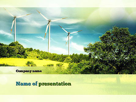 Wind PowerPoint Template, Free PowerPoint Template, 10835, Technology and Science — PoweredTemplate.com