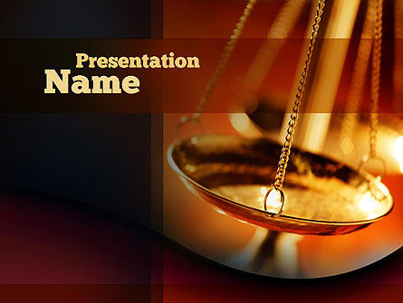Scales of Justice PowerPoint Template, PowerPoint Template, 10837, Legal — PoweredTemplate.com
