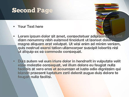 Stapel Folders PowerPoint Template, Dia 2, 10851, Carrière/Industrie — PoweredTemplate.com
