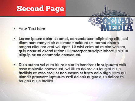 Templat PowerPoint Media Kata Sosial Awan, Slide 2, 10871, Karier/Industri — PoweredTemplate.com