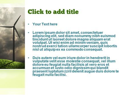 Wind Turbine PowerPoint Template, Slide 3, 10872, Technology and Science — PoweredTemplate.com