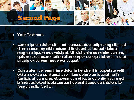 Templat PowerPoint Bekerja Bersama, Slide 2, 10902, Manusia — PoweredTemplate.com