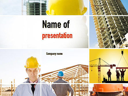 Construction Collage PowerPoint Template, 10923, Construction — PoweredTemplate.com