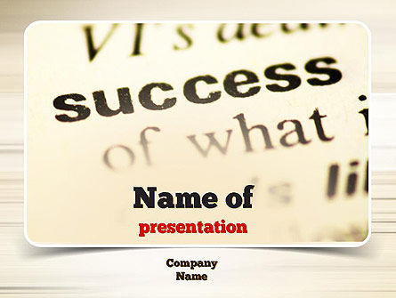 Modelo do PowerPoint - definição de sucesso, Grátis Modelo do PowerPoint, 10930, Education & Training — PoweredTemplate.com