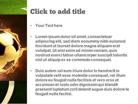 Football in Fire Flame PowerPoint Template, Slide 3, 10931, Sports — PoweredTemplate.com