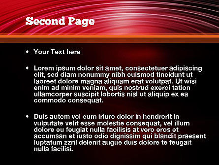 Modèle PowerPoint de ondulations rouges, Diapositive 2, 10937, Abstrait / Textures — PoweredTemplate.com