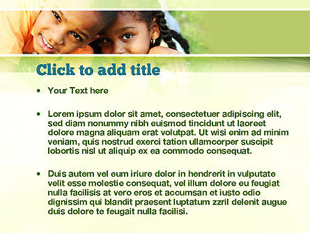 Glückliche kinder PowerPoint Vorlage, Folie 2, 10960, Menschen — PoweredTemplate.com