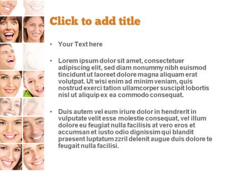 Modèle PowerPoint de personnes souriantes, Diapositive 3, 10963, Mensen — PoweredTemplate.com