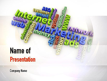 Online Marketing PowerPoint Template, PowerPoint-sjabloon, 10979, Carrière/Industrie — PoweredTemplate.com