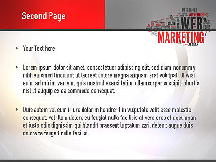 Web Marketing Word Cloud PowerPoint Template, Dia 2, 10989, Carrière/Industrie — PoweredTemplate.com