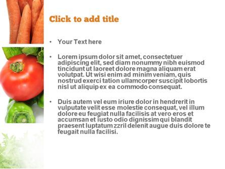 異なる野菜のコラージュ - PowerPointテンプレート, スライド 3, 11002, Food & Beverage — PoweredTemplate.com