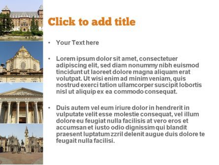 Turin wahrzeichen collage PowerPoint Vorlage, Folie 3, 11005, Flaggen/International — PoweredTemplate.com