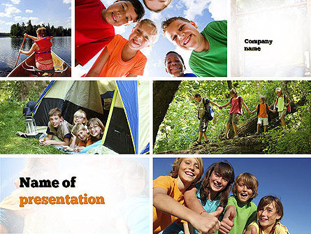 Summer Camp Fun PowerPoint Template, 11048, Education & Training — PoweredTemplate.com